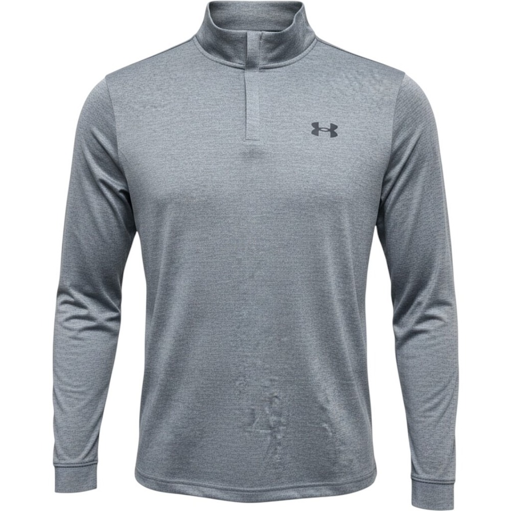 Under Armour Mens 1/4 Zip Pullover Small Gray Playoff Golf UPF 50 Athleisure